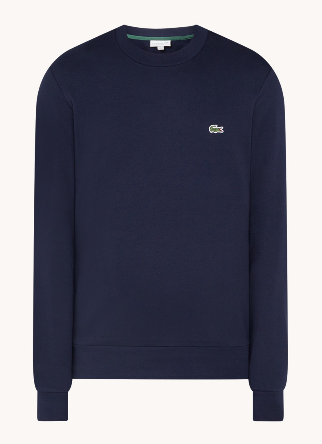 Lacoste Sweater met logo - voorkant 2 donkerblauw