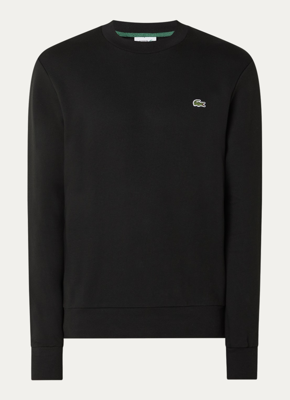 Lacoste Sweater met logo - voorkant zwart