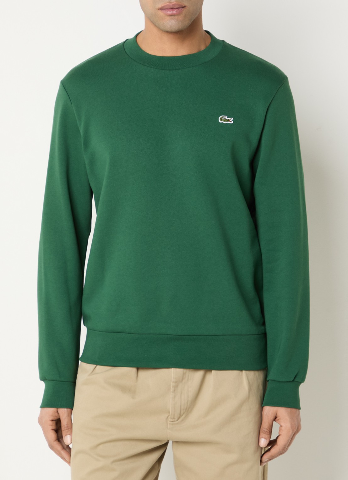 Lacoste Sweater met logo - detail 3 groen