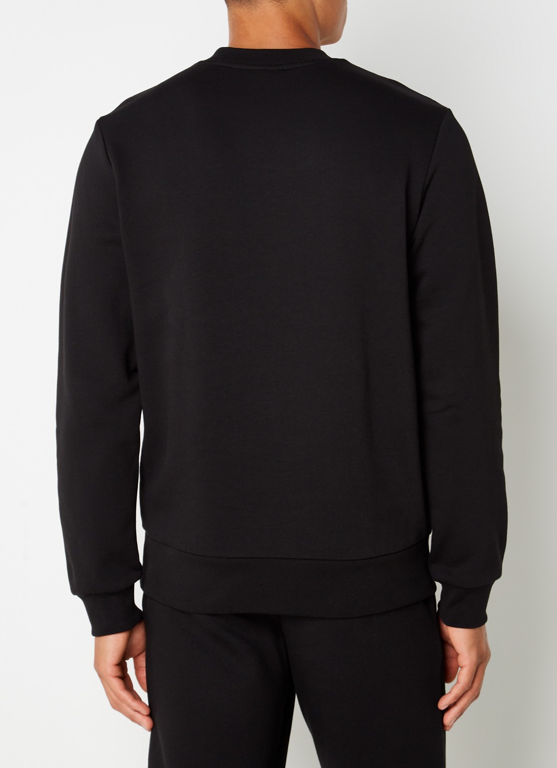 Lacoste Sweater met logoborduring - achterkant zwart