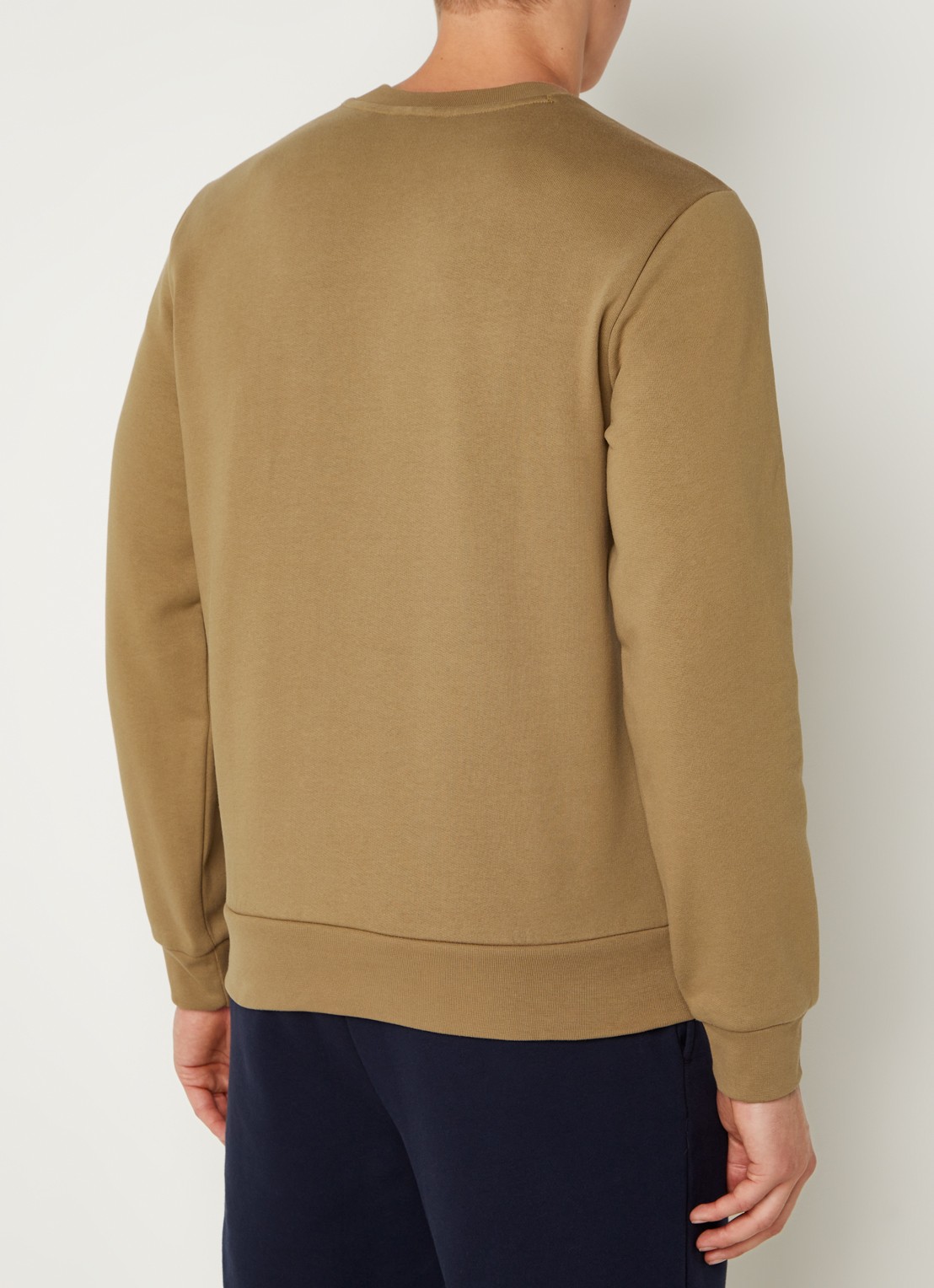 Lacoste Sweater met logoborduring - achterkant 4 lichtbruin