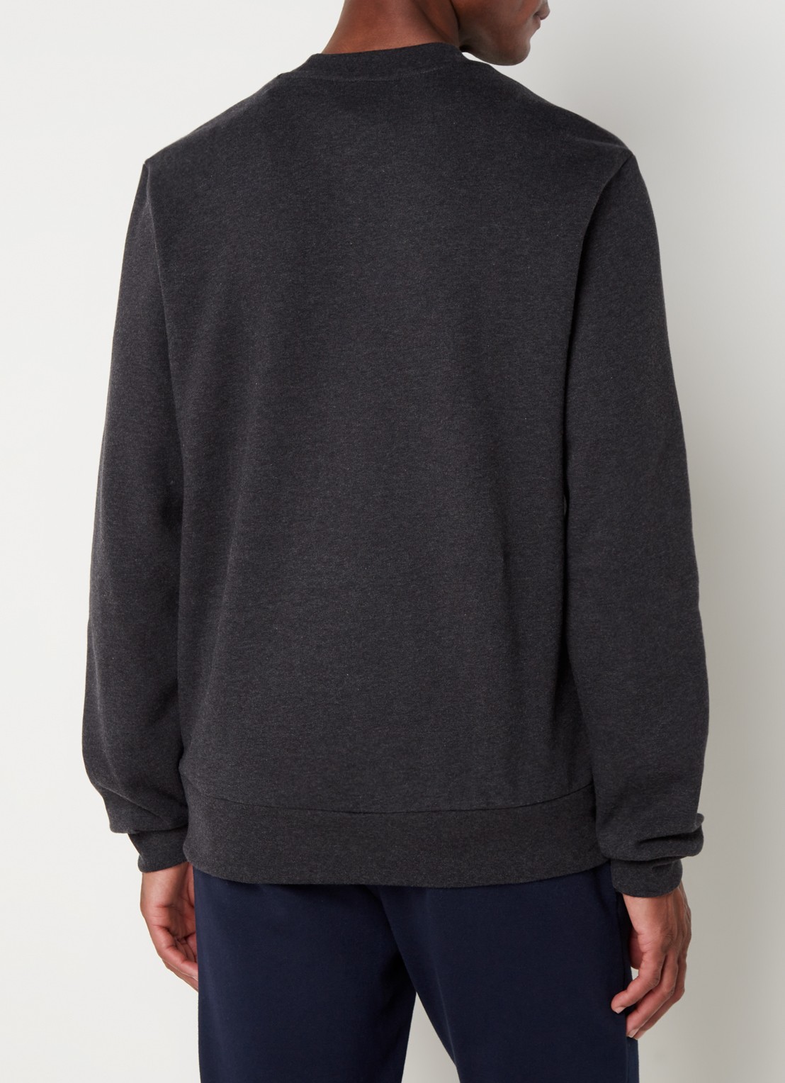 Lacoste Sweater met logoborduring - achterkant 4 antraciet