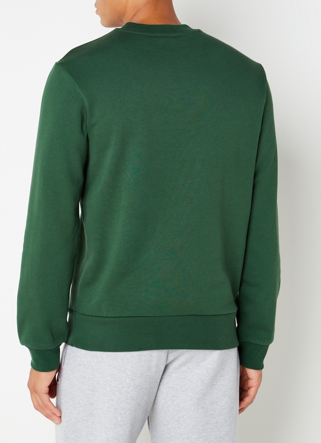 Lacoste Sweater met logoborduring - achterkant 4 donkergroen