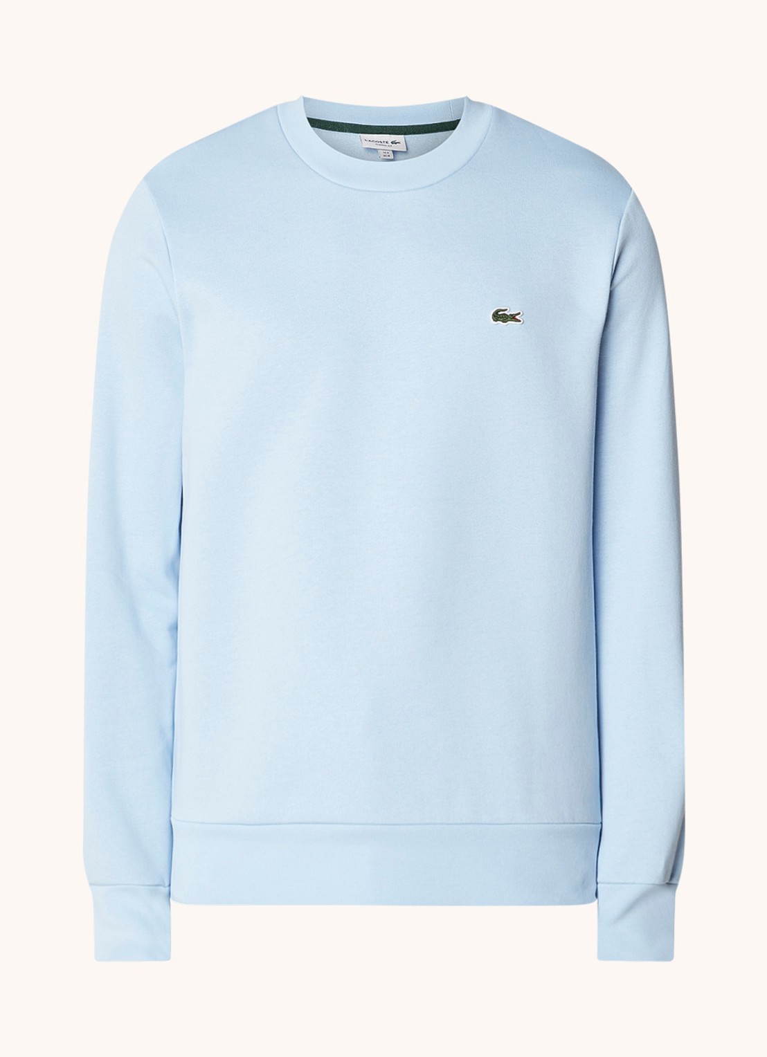 Lacoste Sweater met logoborduring - voorkant 2 lichtblauw