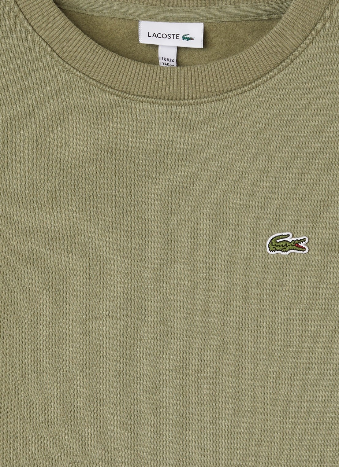 Lacoste Sweater met logoborduring - detail 3 lindegroen