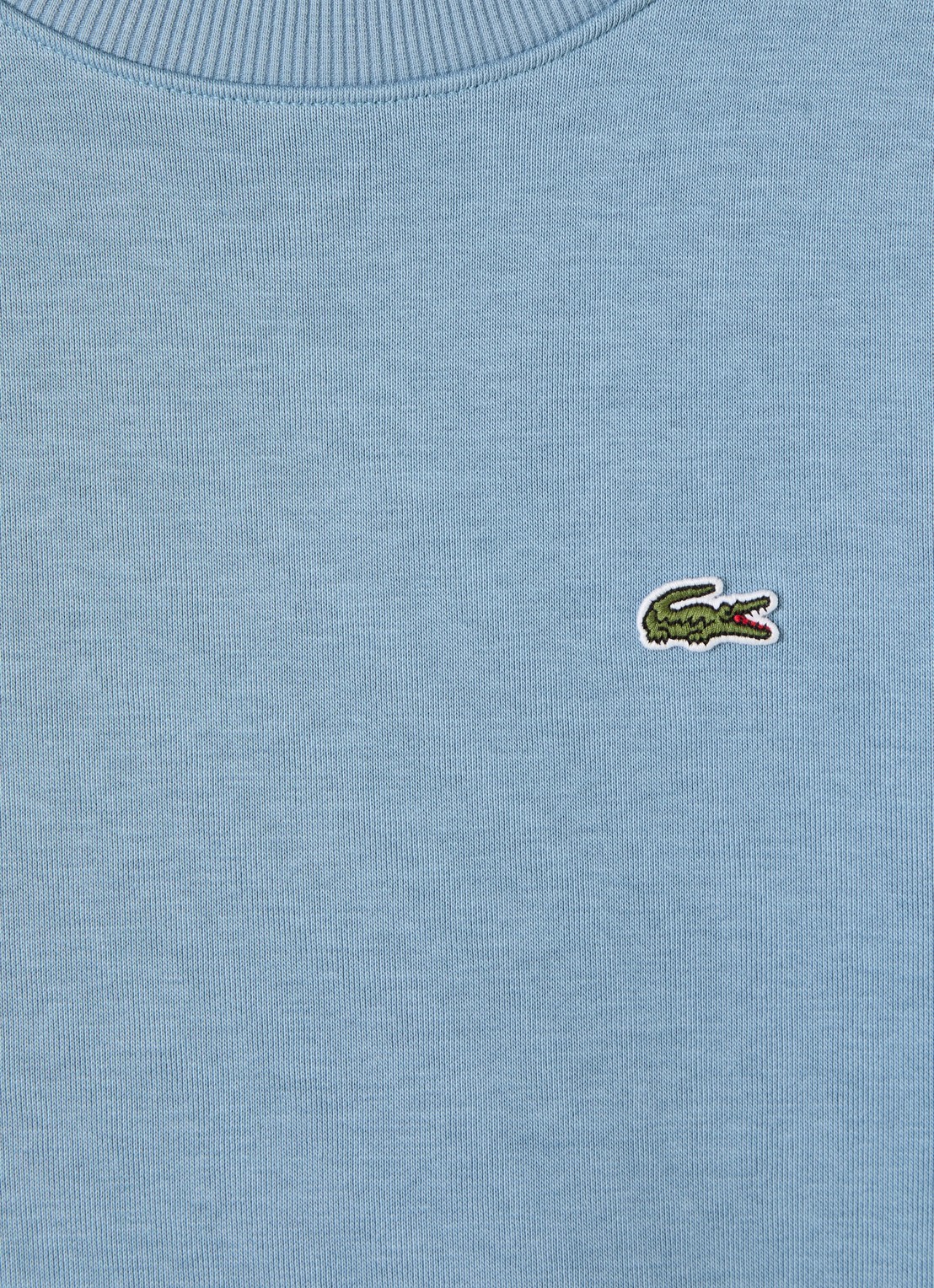Lacoste Sweater met logoborduring - detail lichtblauw