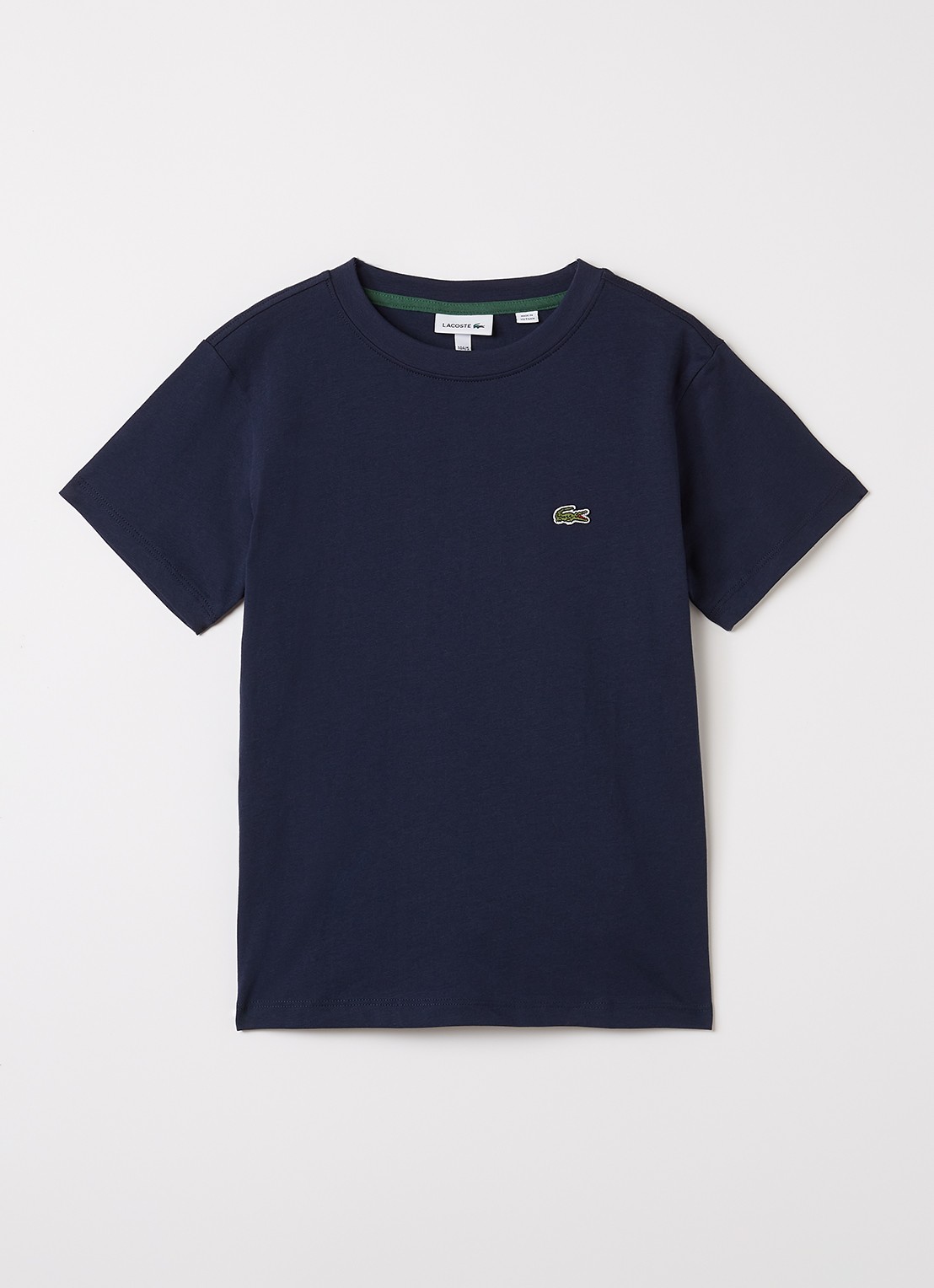 Lacoste T-shirt met logo - voorkant donkerblauw