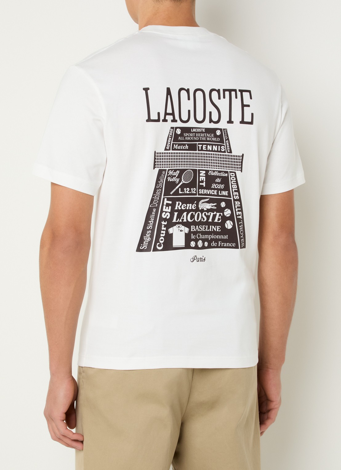 Lacoste T-shirt met logoborduring  - detail 3 blauw