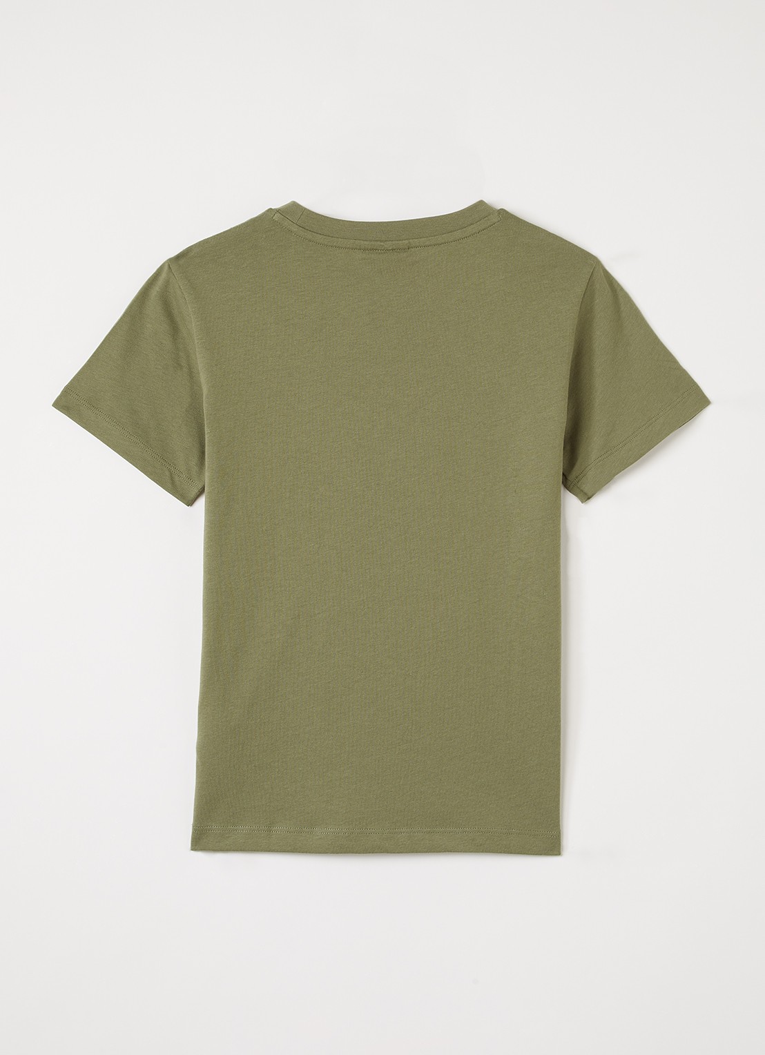 Lacoste T-shirt met logoborduring - voorkant 2 olijfgroen