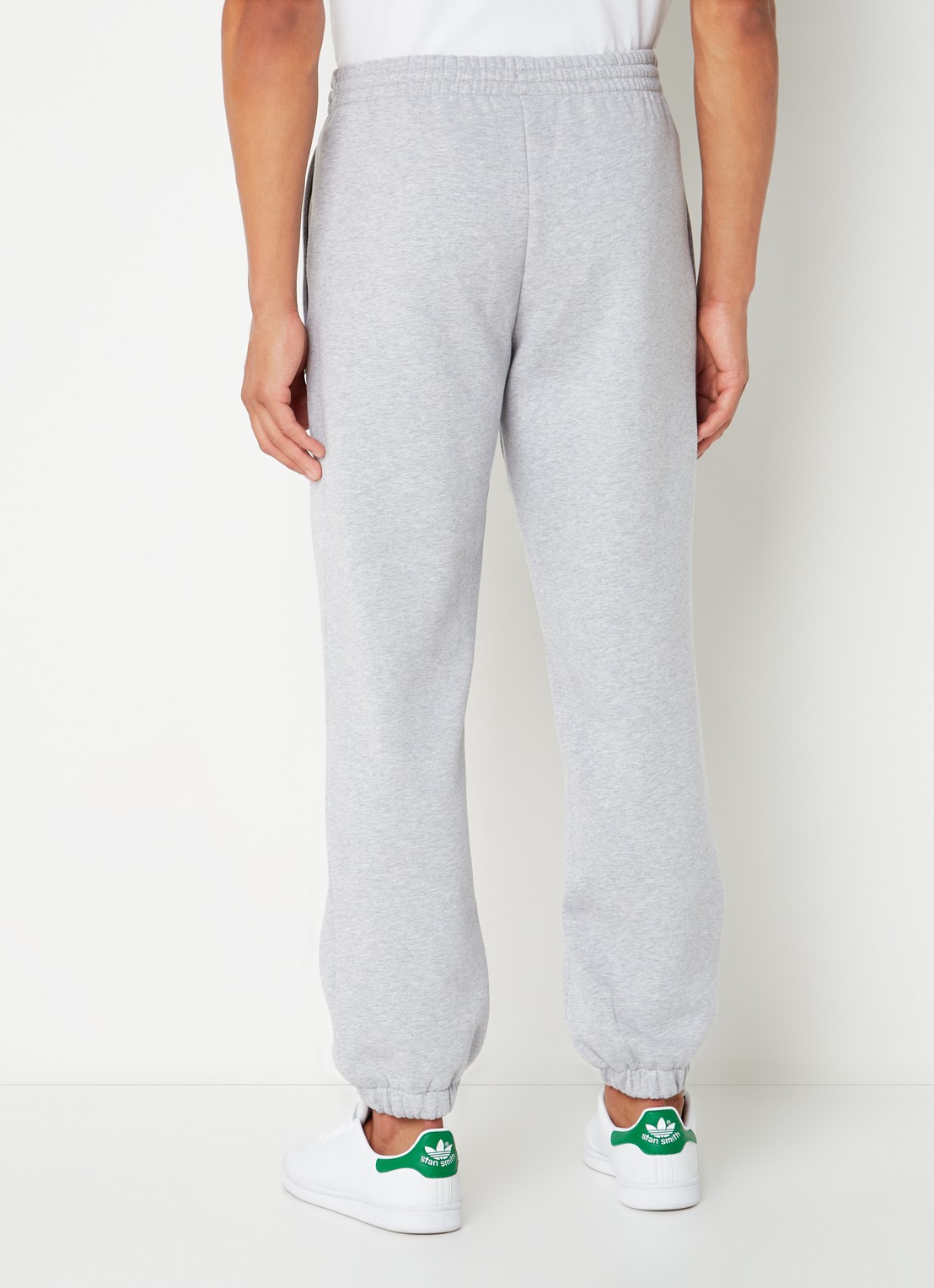 Lacoste Tapered fit joggingbroek met logoborduring - achterkant 3 grijsmele