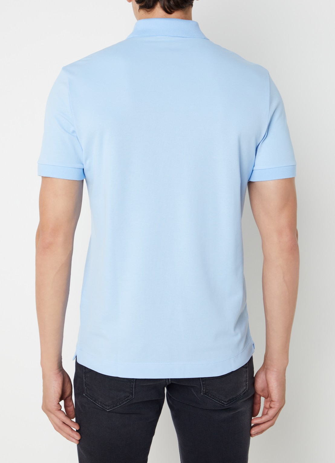 Lacoste Tone-On-Tone regular fit polo van piqué katoen - achterkant mint
