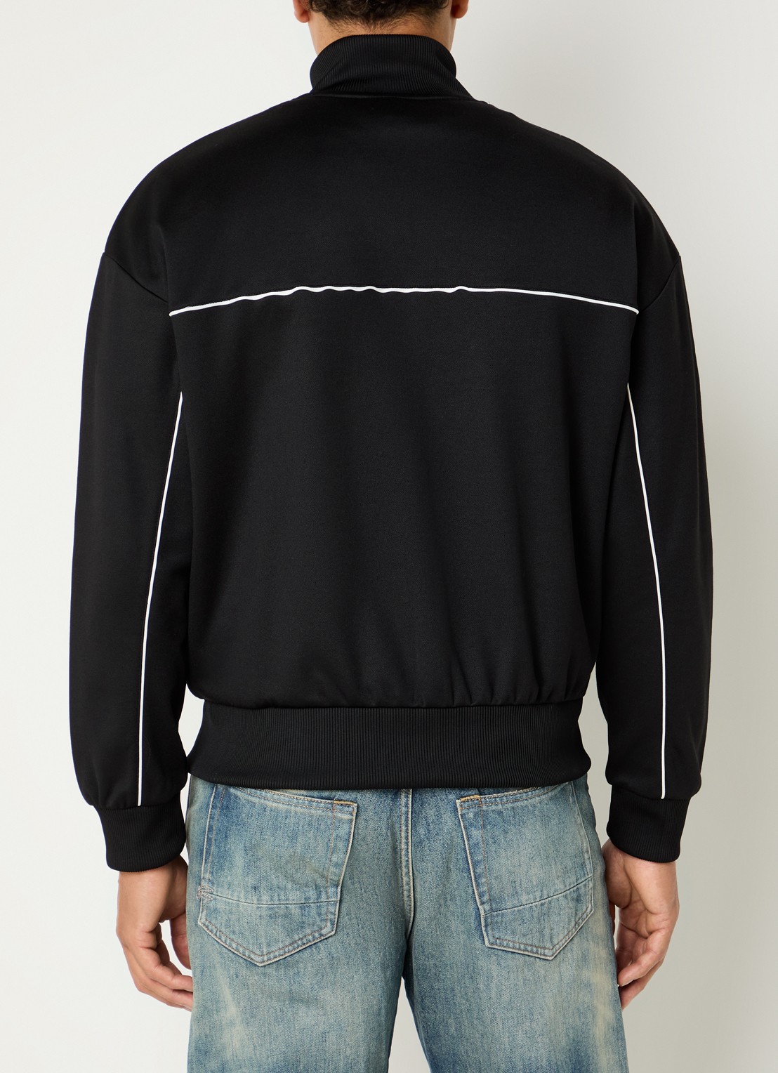 Lacoste Trackvest met logo en steekzakken - achterkant zwart