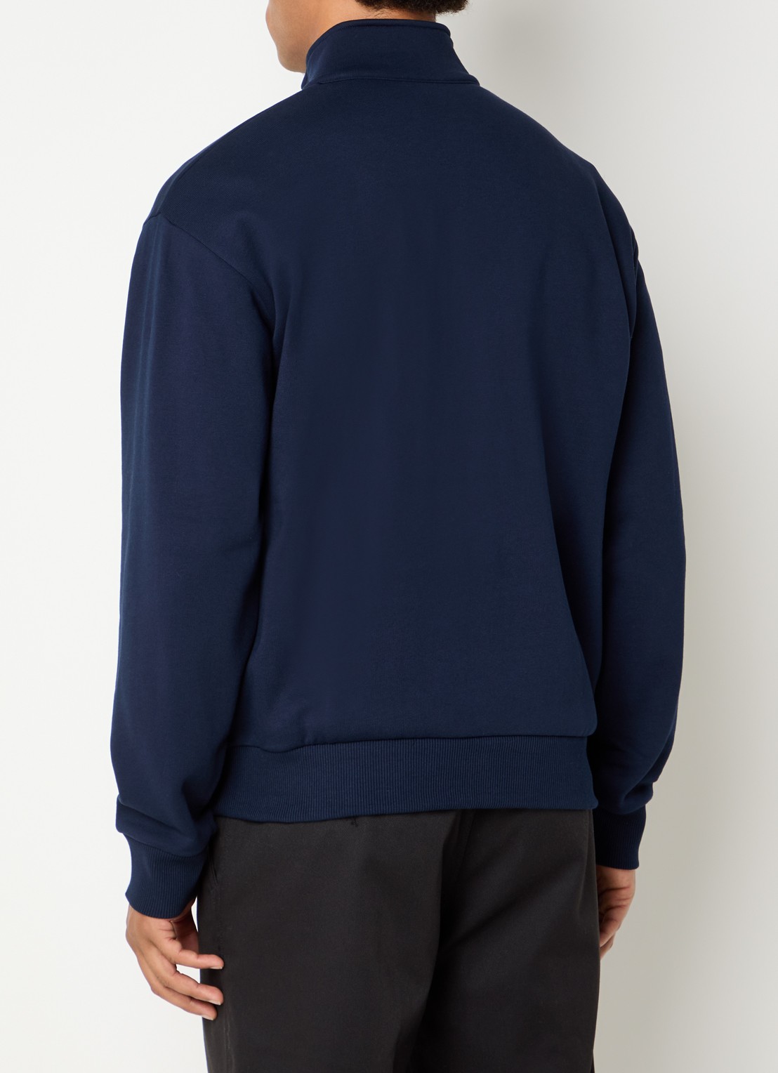 Lacoste Trui met halve rits - achterkant 2 donkerblauw