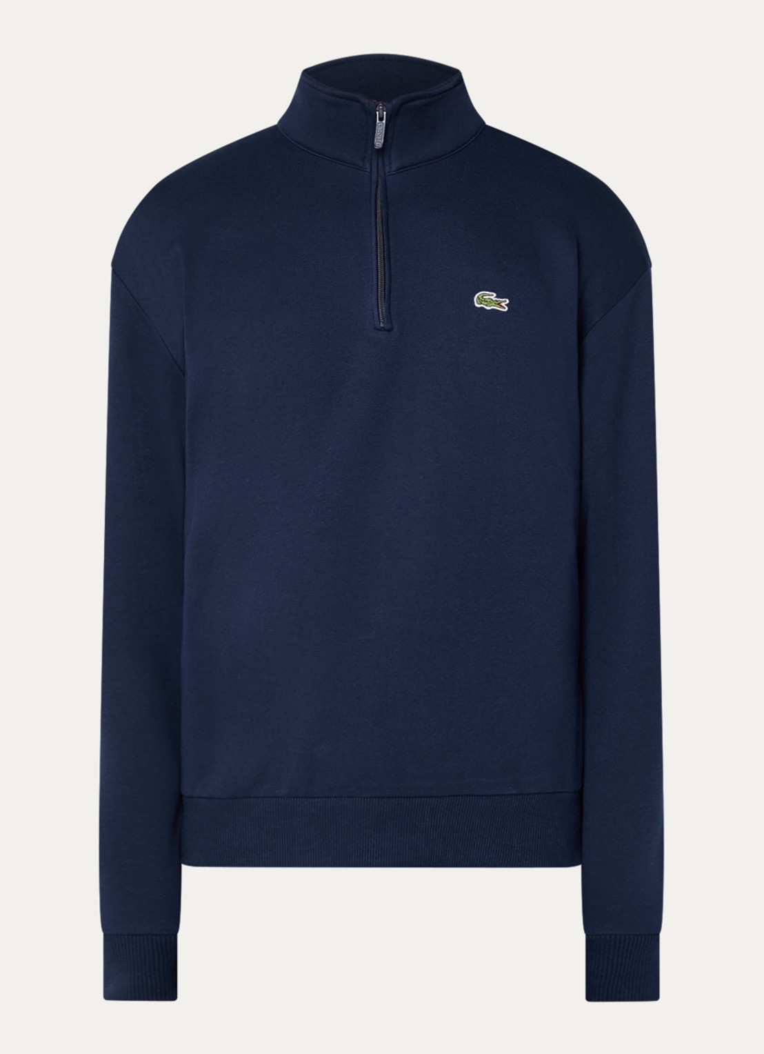 Lacoste Trui met halve rits - voorkant 3 donkerblauw