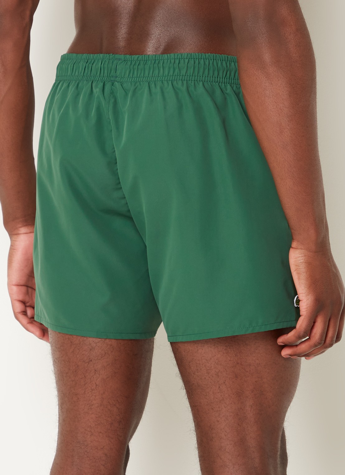 Lacoste Uni zwemshorts met logo en steekzakken - achterkant groen
