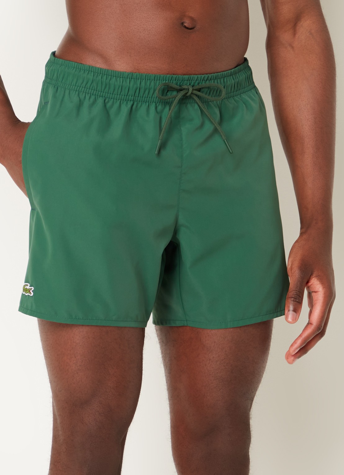 Lacoste Uni zwemshorts met logo en steekzakken - detail 4 groen