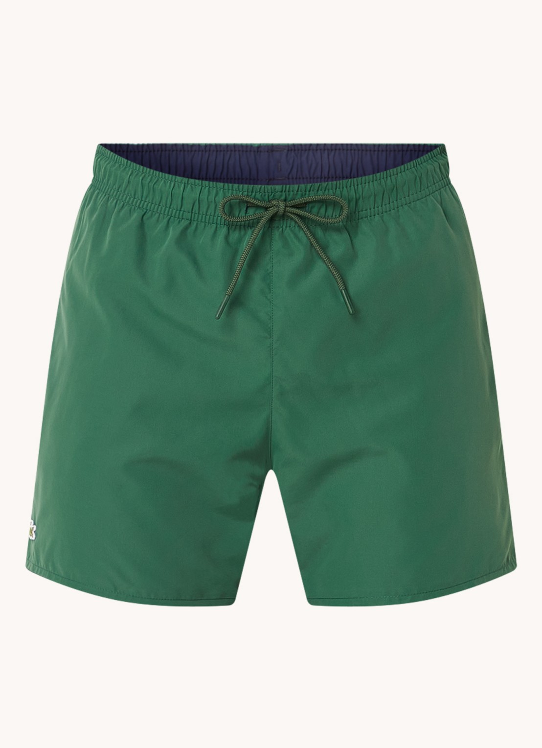 Lacoste Uni zwemshorts met logo en steekzakken - voorkant 2 groen