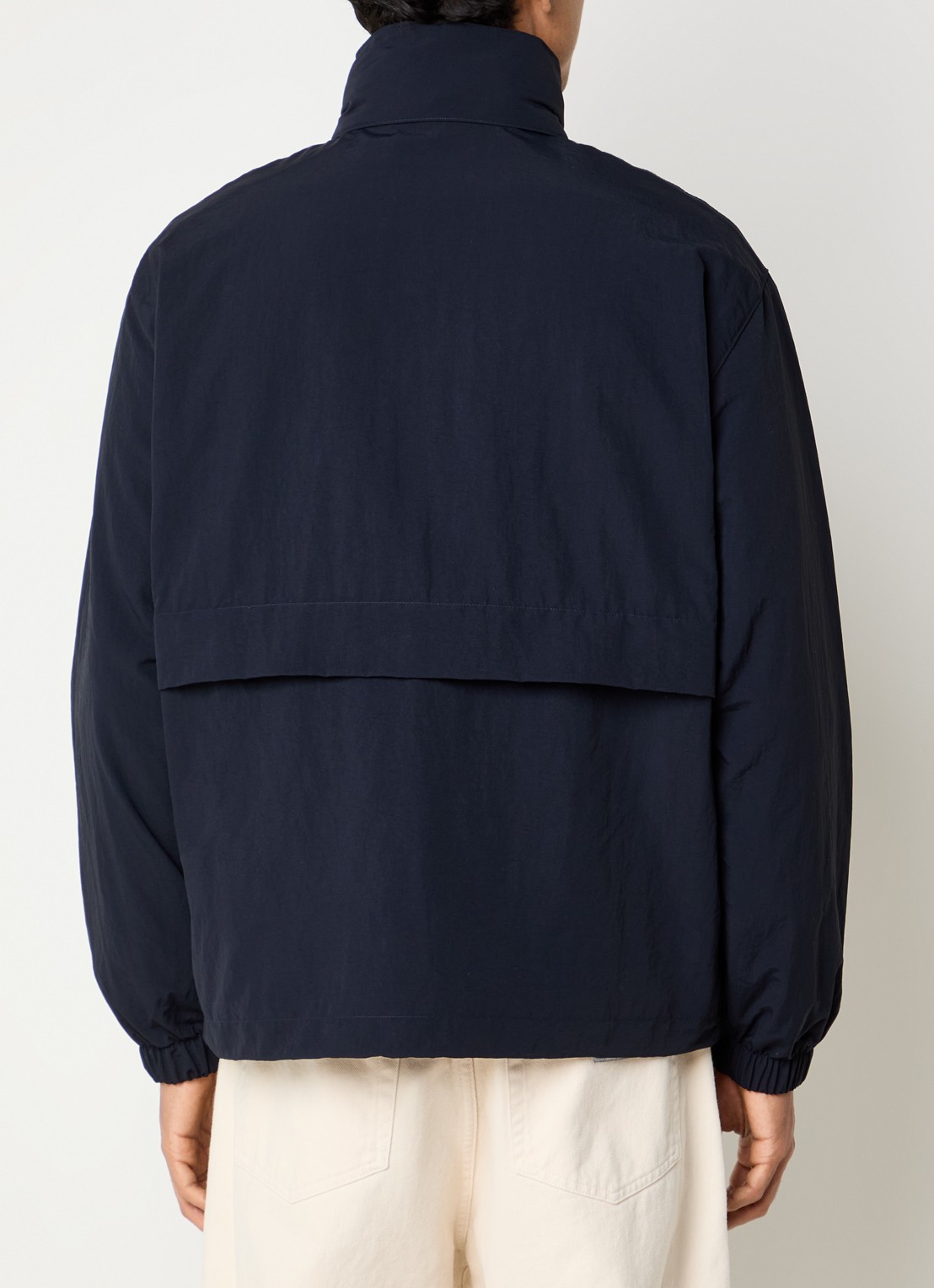 Lacoste Windjack met logo en ritszakken - achterkant 4 donkerblauw