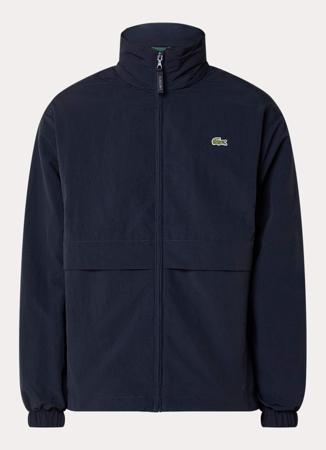 Lacoste Windjack met logo en ritszakken - voorkant 2 donkerblauw