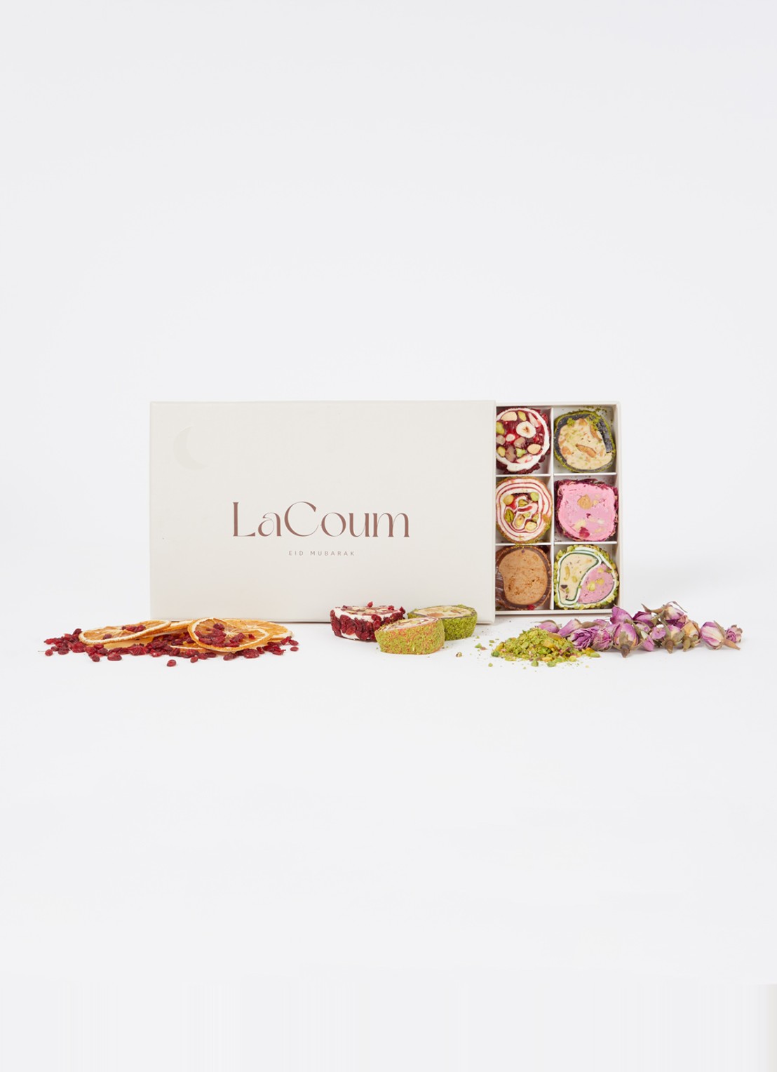 LaCoum Eid Mubarak mediterrane delicatessen giftbox 420 gram - voorkant undefined