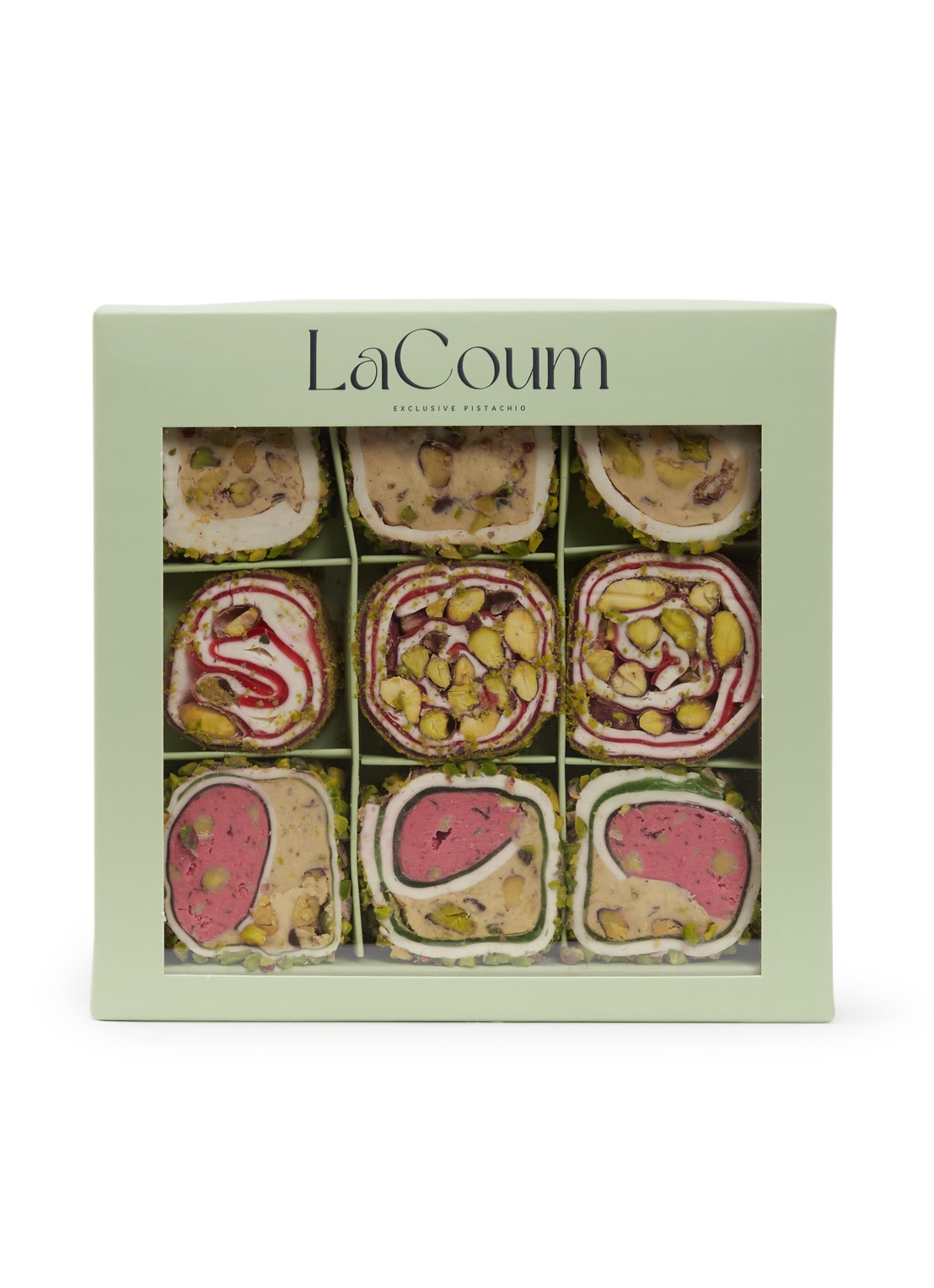 LaCoum Mediterrane pistache delicatessen giftbox 240 gram - voorkant undefined