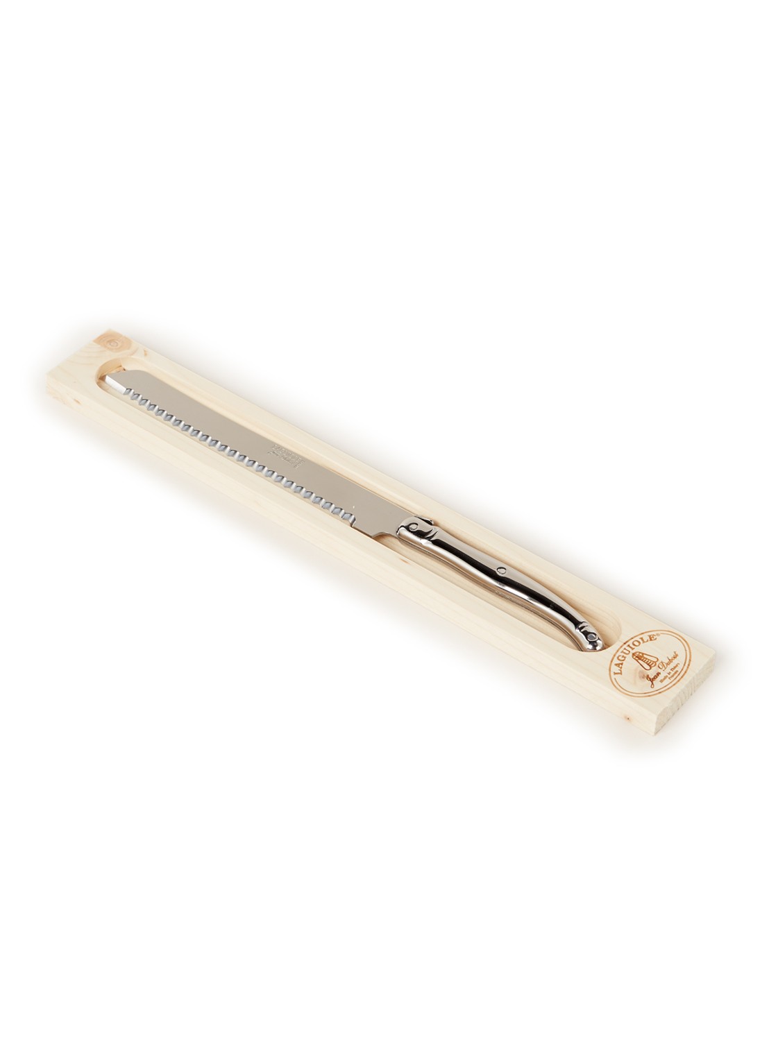 Laguiole Jean Dubost Broodmes 30 cm - voorkant zilver