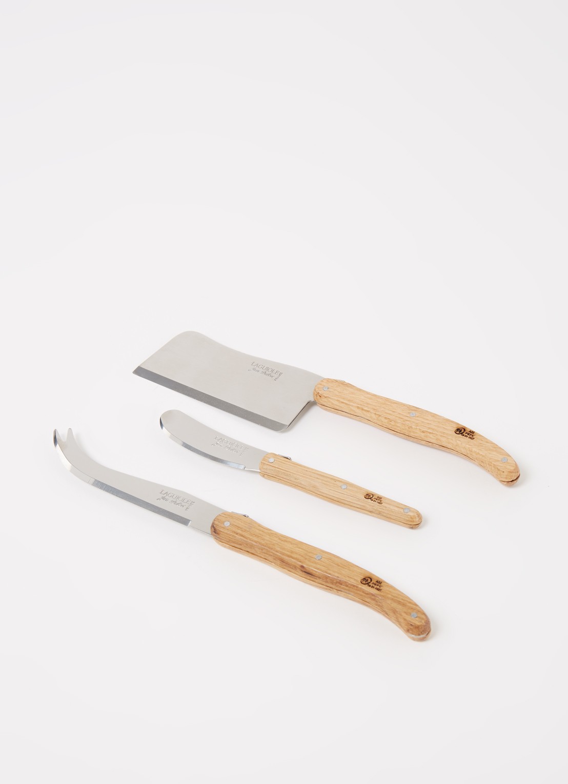 Laguiole Jean Dubost Kaasmes set van 3  - voorkant 2 zand
