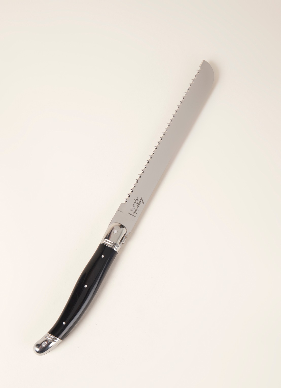 Laguiole Style de Vie Broodmes met stokbroodplank 36 cm - voorkant 2 zwart