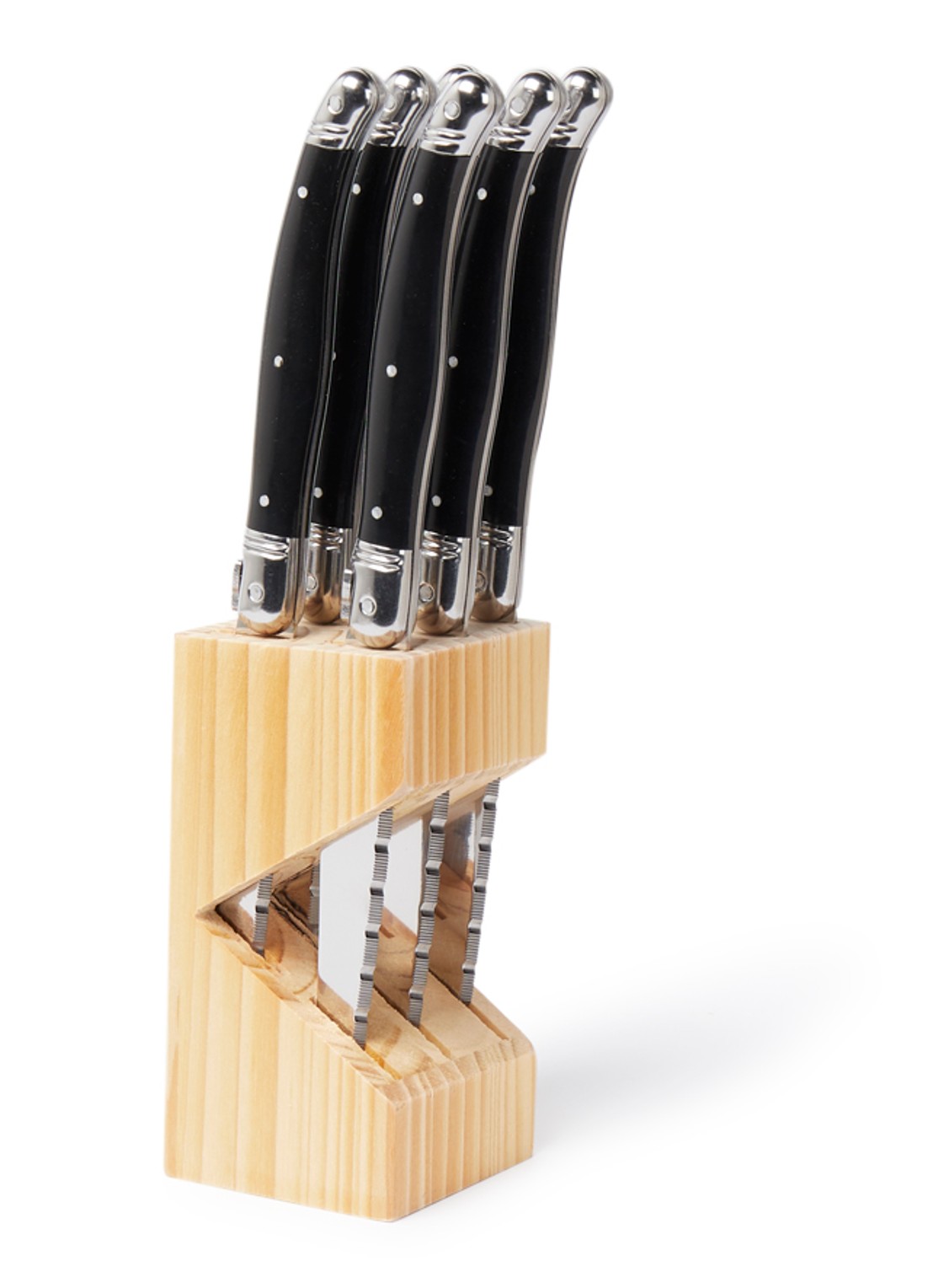 Laguiole Style de Vie Premium Line steakmes set van 6  - voorkant zwart