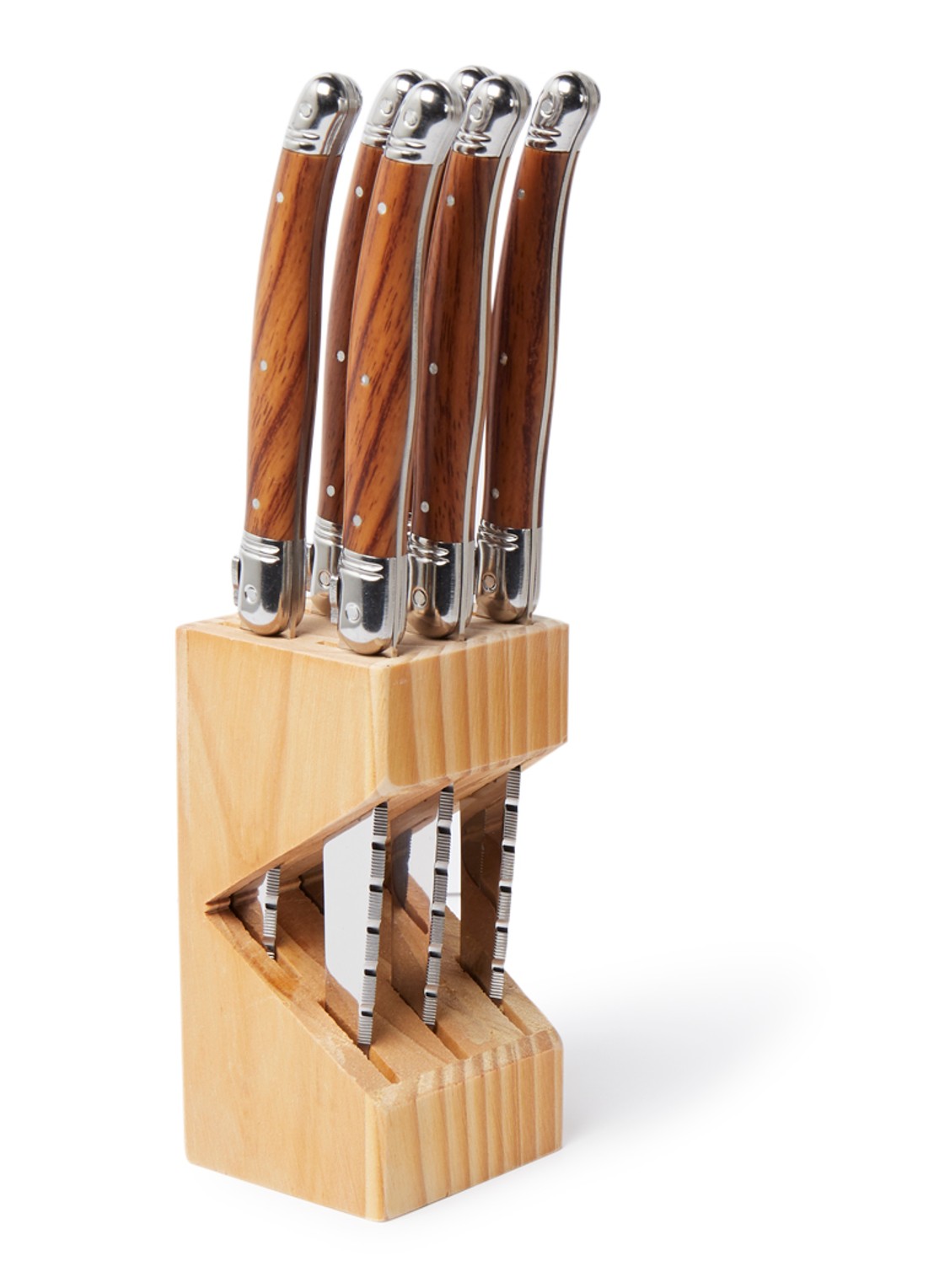 Laguiole Style de Vie Premium Line steakmes set van 6 - voorkant bruin