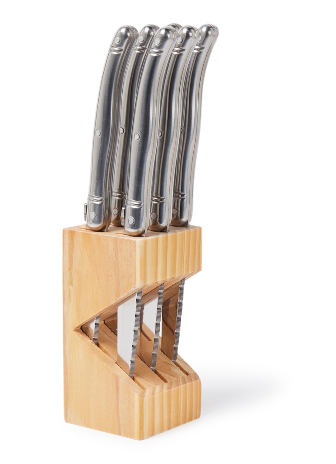 Laguiole Style de Vie Premium Line steakmes set van 6 - voorkant zilver
