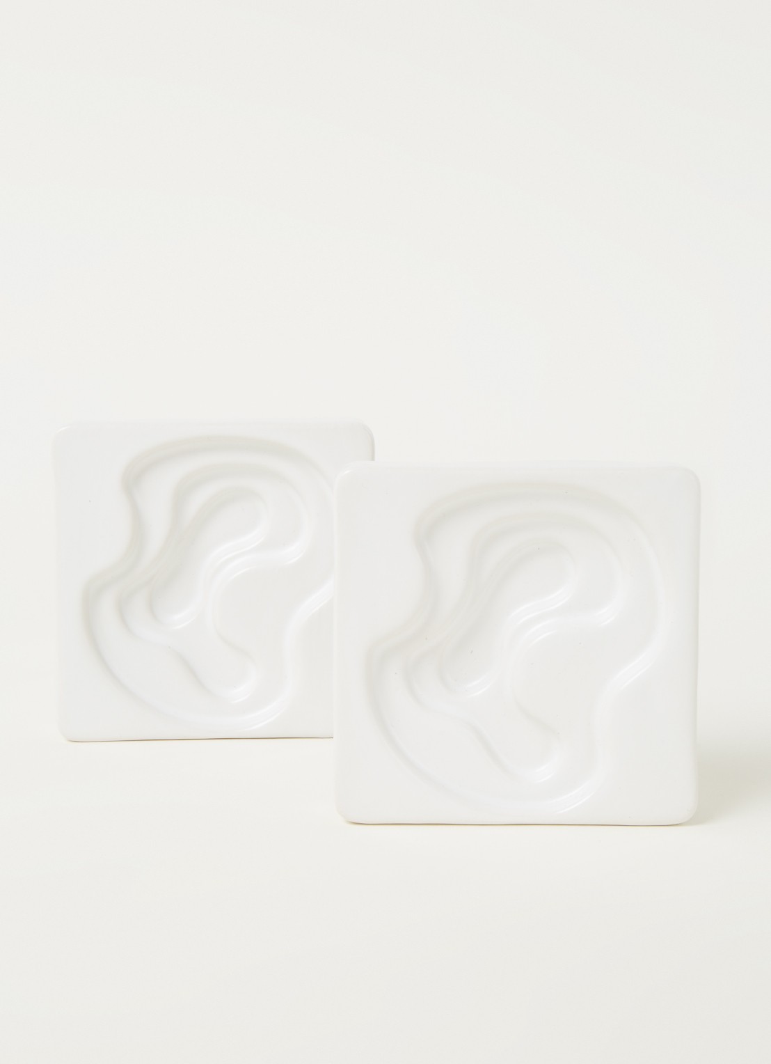 Laguiole Style de Vie Serveerschaal voor olijfolie 9 cm set van 2 - voorkant 2 wit