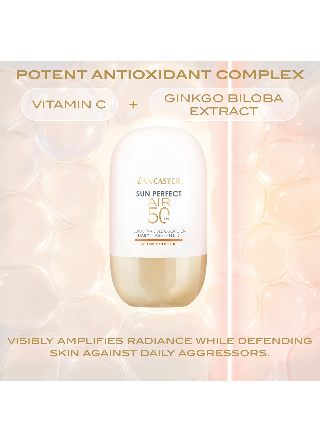Lancaster Daily Invisible Fluid SPF50 Glow Booster - zonnebrand - detail 3 undefined