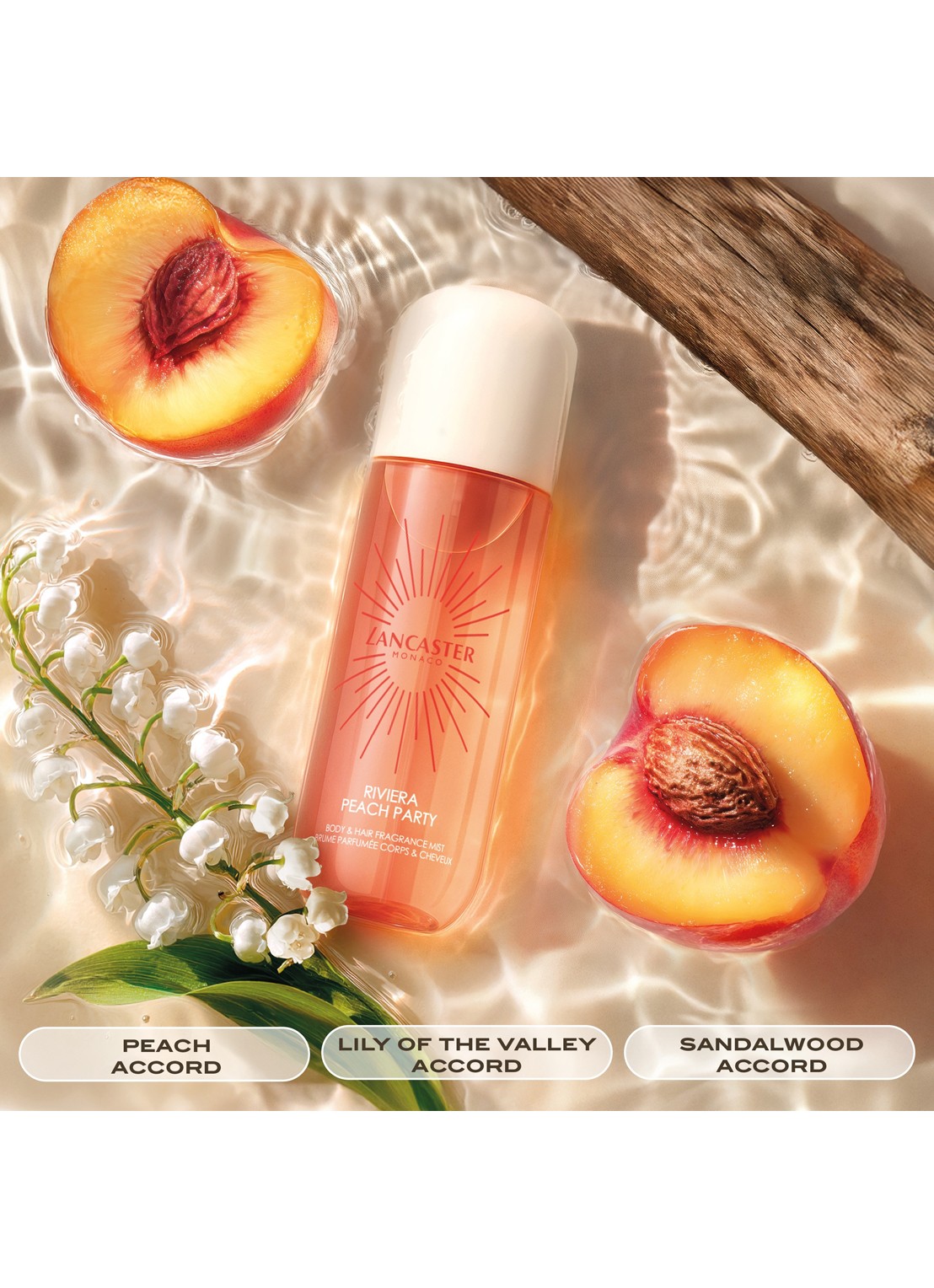 Lancaster Riviera Peach Party Body & Hair Fragrance Mist - voorkant 6 undefined