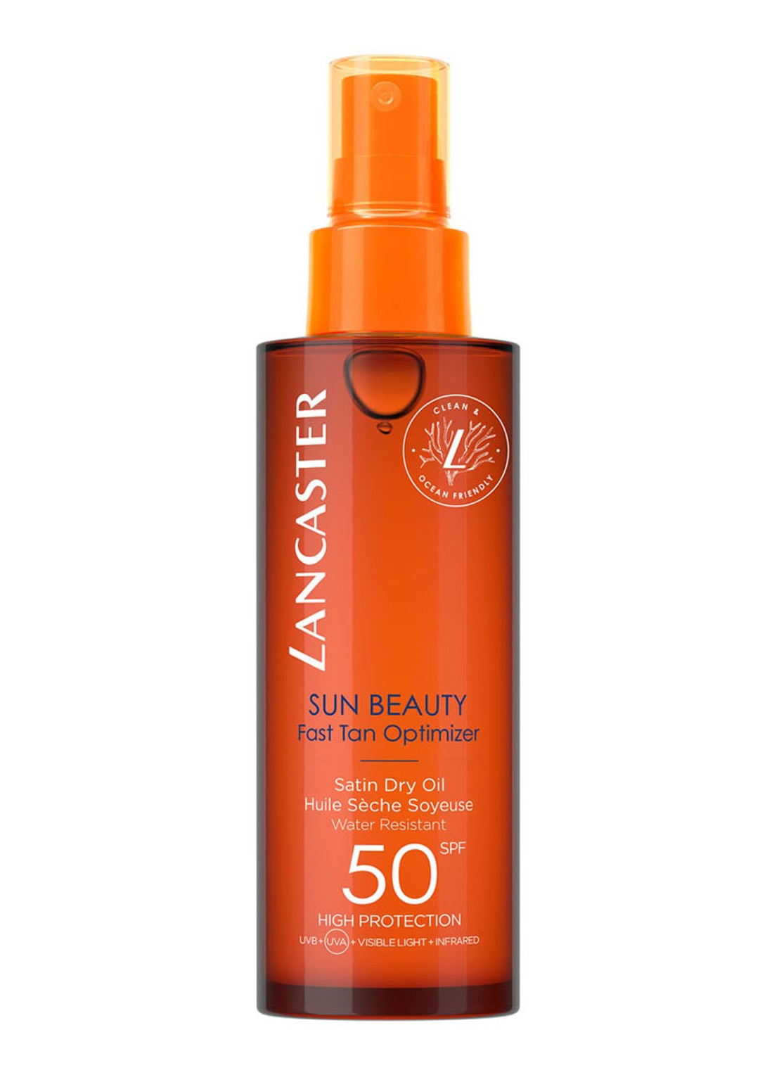 Lancaster Sun Beauty Fast Tan Optimizer Satin Dry Oil SPF 50 - zonneolie  - voorkant undefined