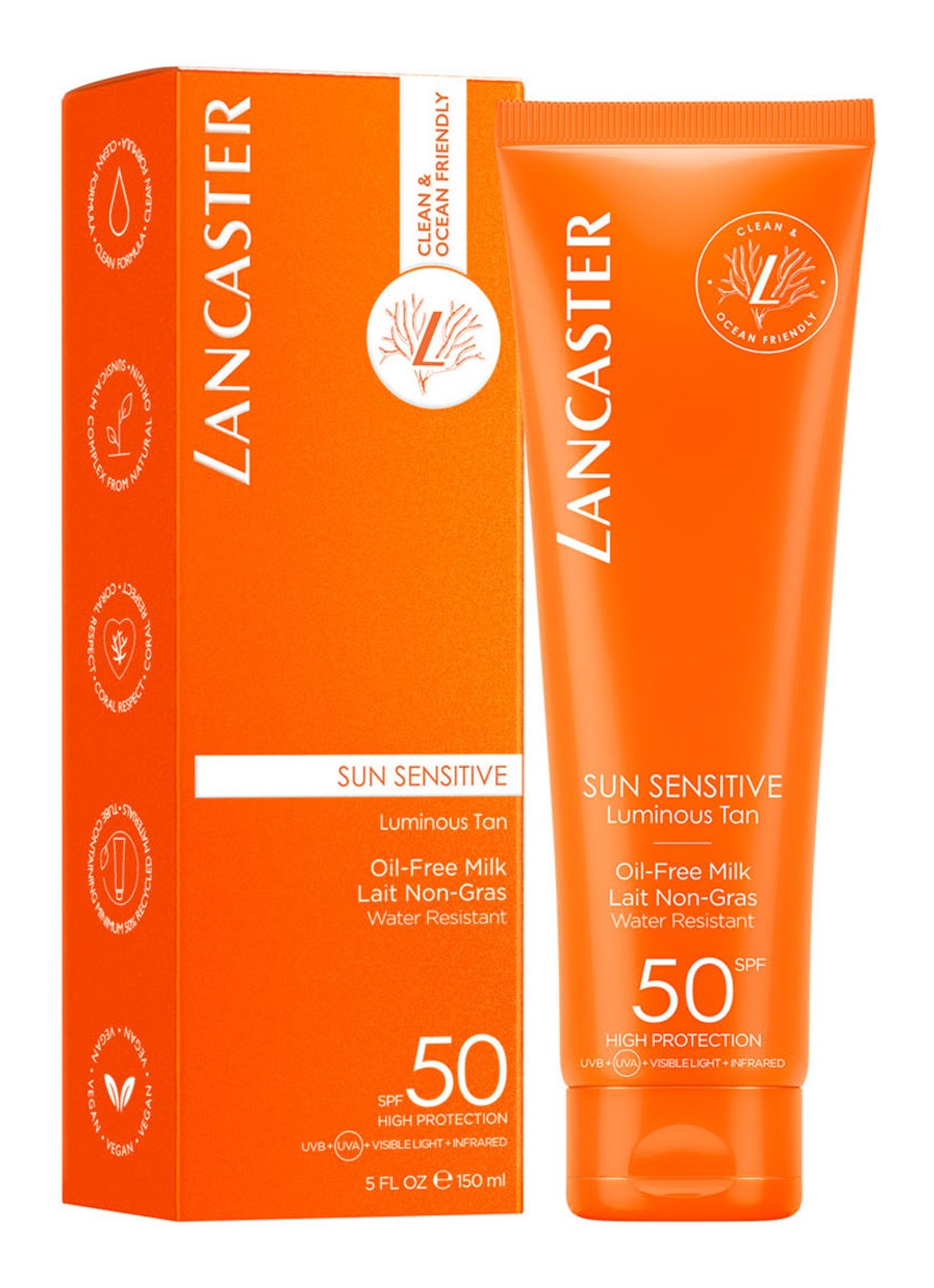 Lancaster Sun Sensitive Oil-Free Milk SPF50 - zonnebrandcrème - voorkant 4 undefined
