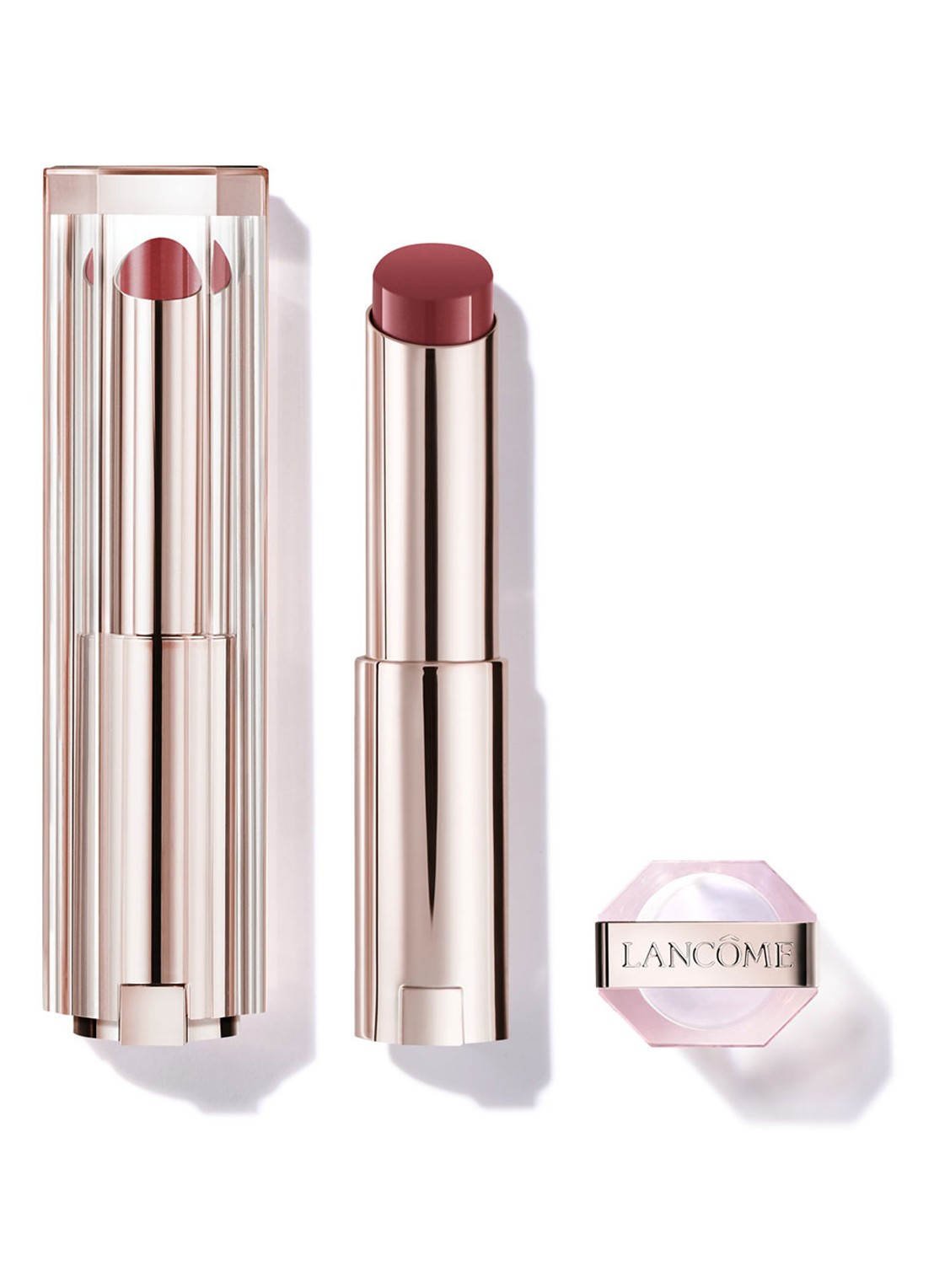 Lancôme Lip Idôle Squalane-12 Butterglow™ - getinte lipbalsem - voorkant 5 50 sheiks rosy nude