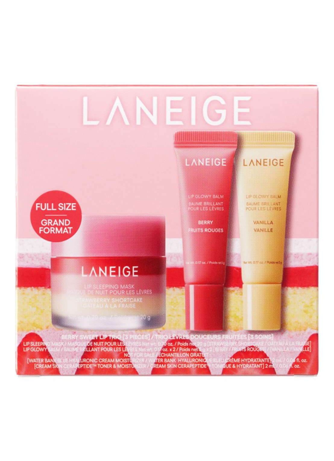 Laneige Berry Sweet Lip Trio - verzorgingsset - voorkant 2 undefined