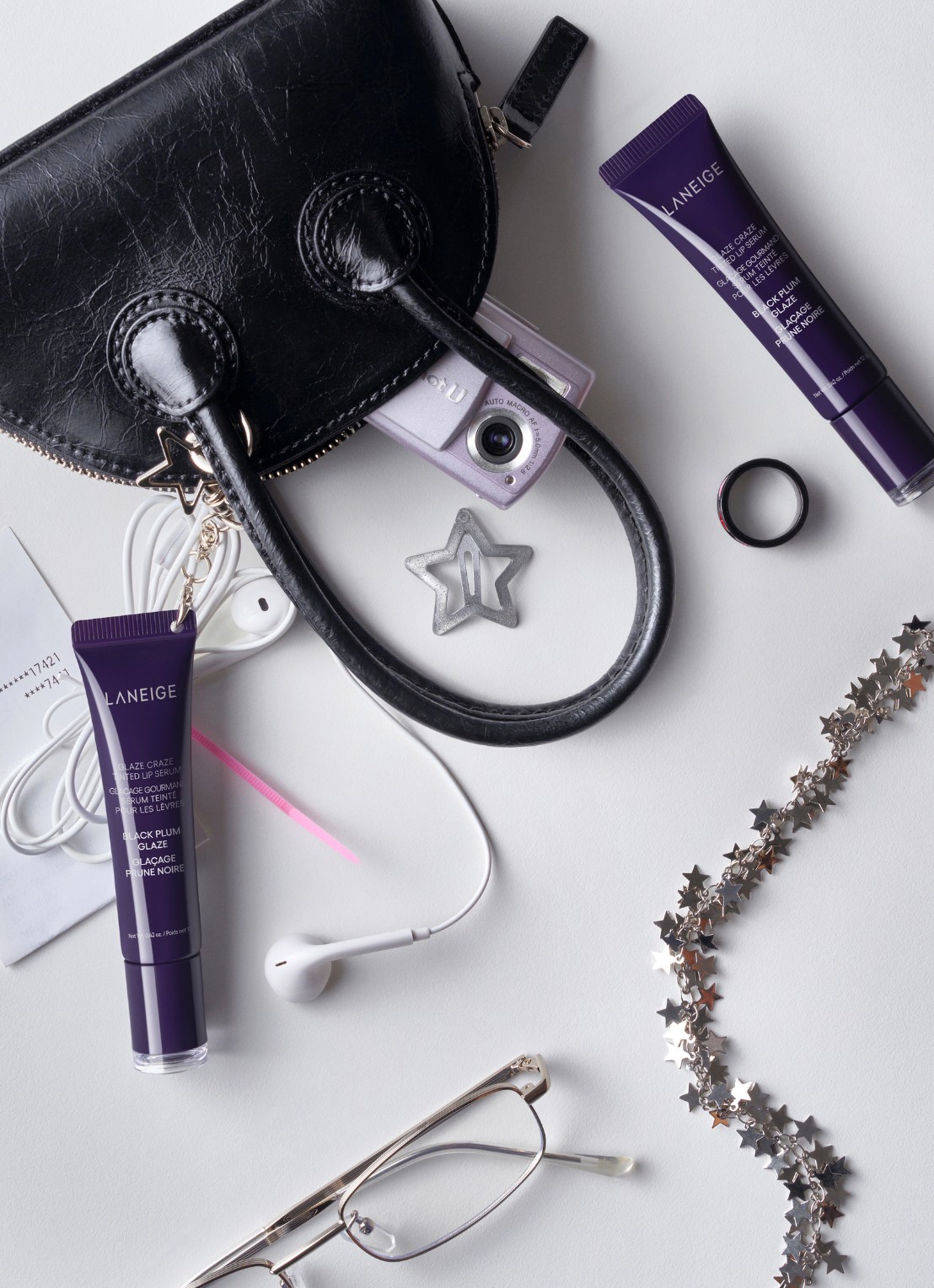 Laneige Glaze Craze Tinted Lip Serum - lipbalsem - achterkant black plum glaze
