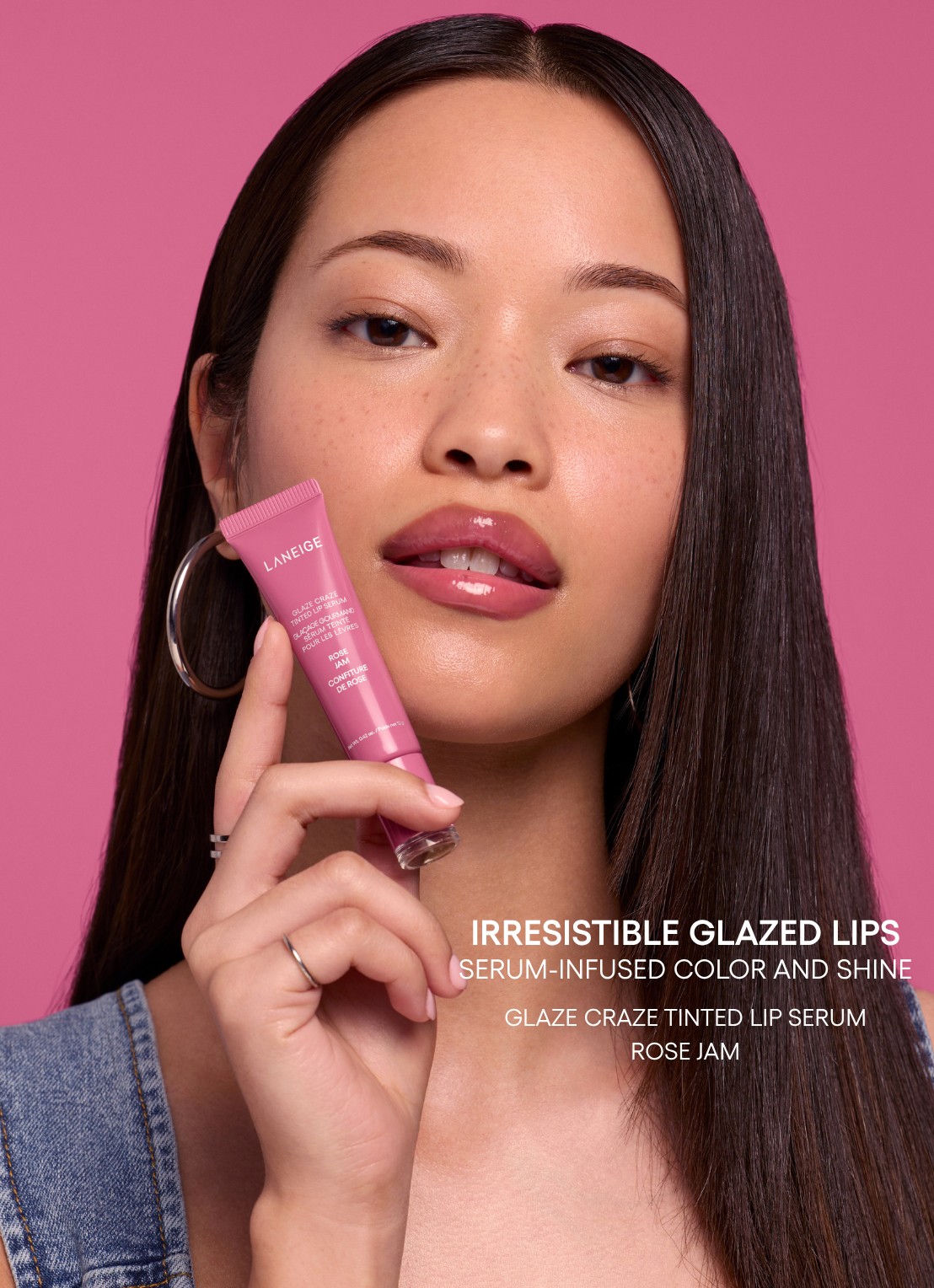 Laneige Glaze Craze Tinted Lip Serum - lipbalsem - detail 3 rose jam