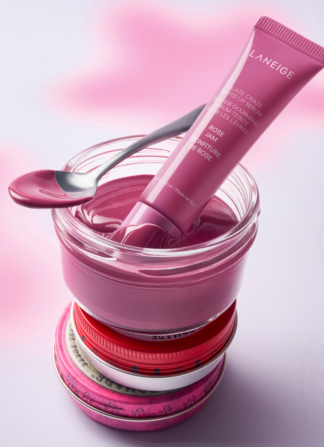 Laneige Glaze Craze Tinted Lip Serum - lipbalsem - detail 5 rose jam
