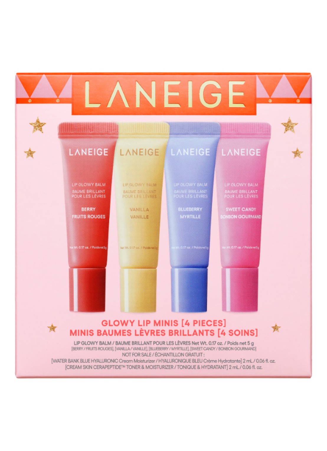 Laneige Glowy Lip Minis set - lipbalsem  - voorkant 5 undefined