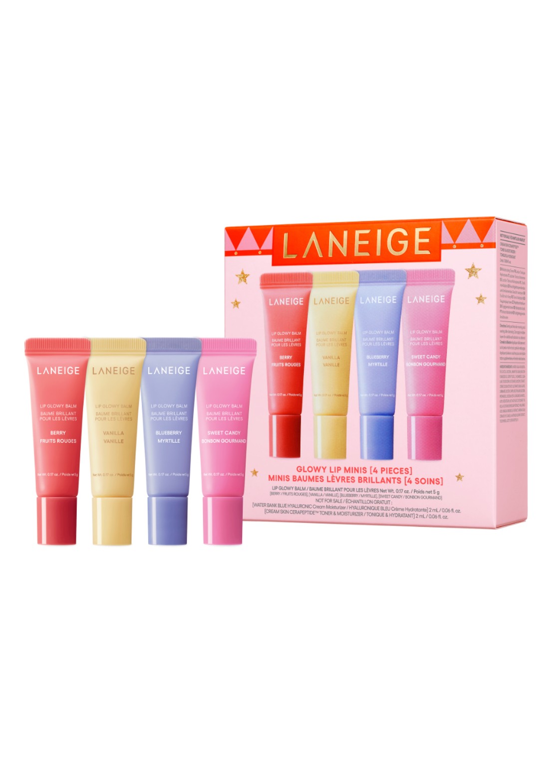 Laneige Glowy Lip Minis set - lipbalsem  - voorkant 6 undefined