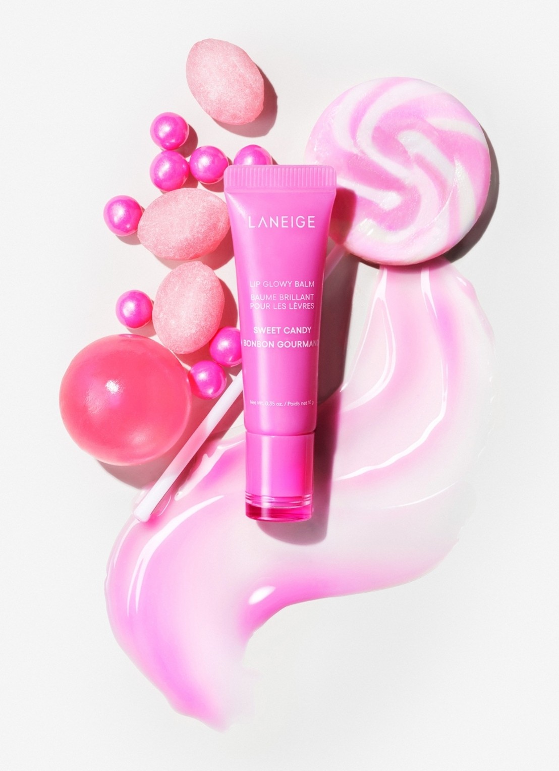 Laneige Lip Glowy Balm - lipbalsem - detail 5 sweet candy