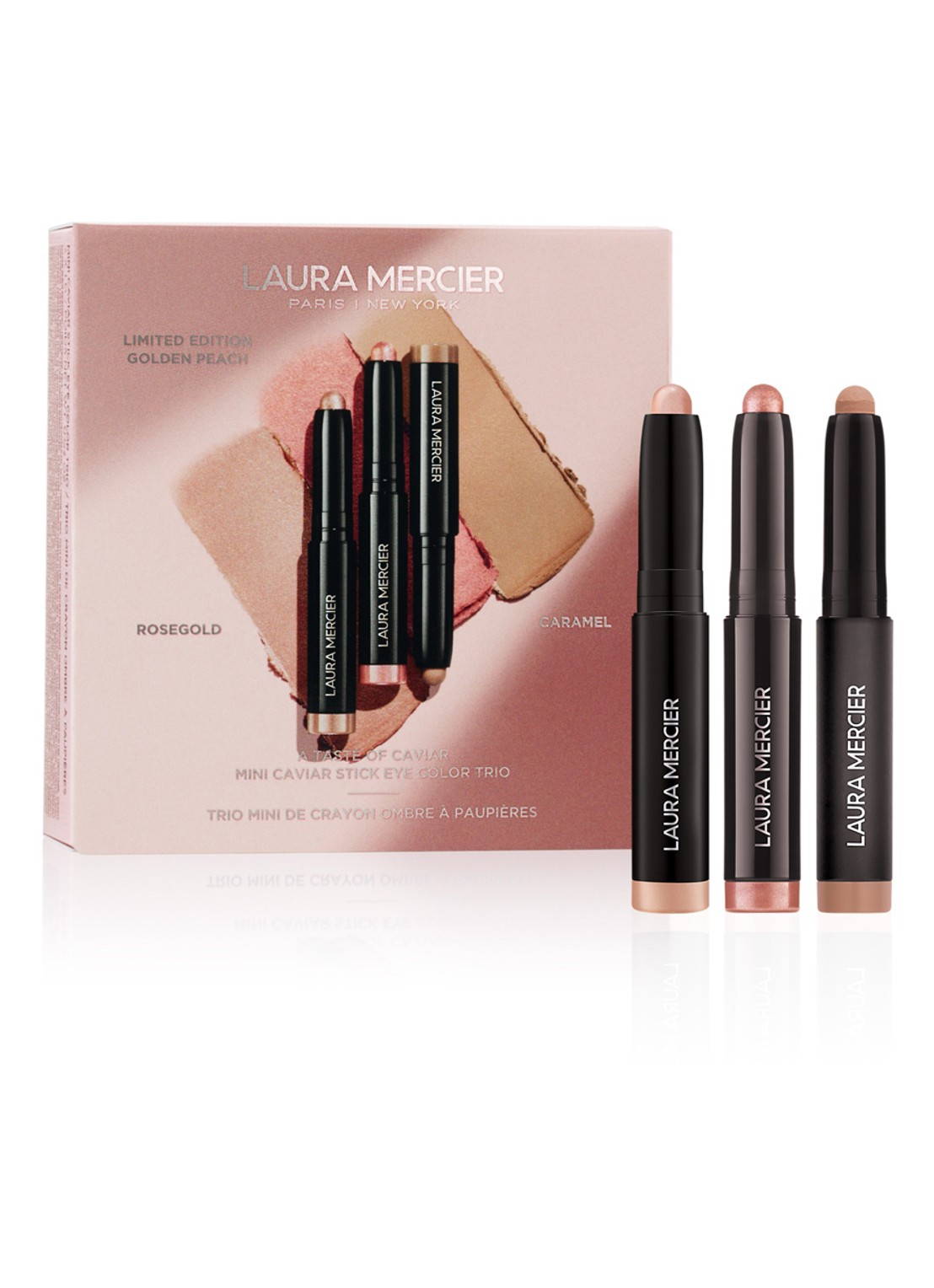 Laura Mercier A Taste of Caviar Mini Caviar Stick Trio - make-up set - voorkant bruin