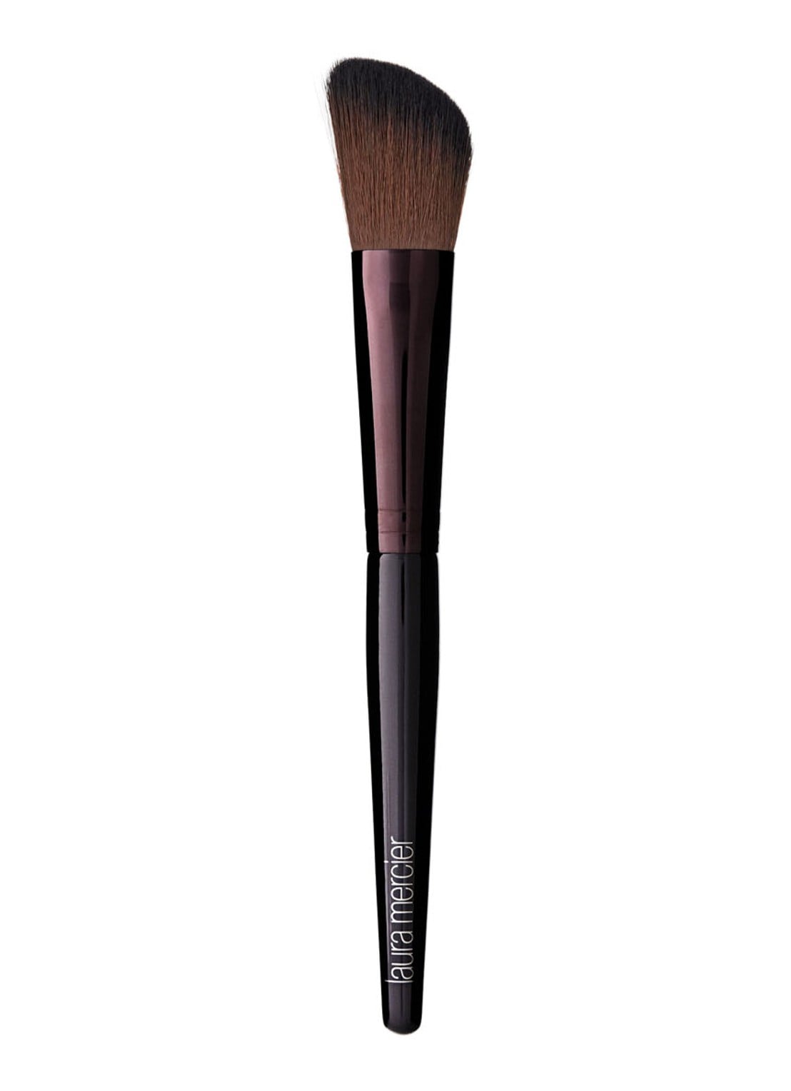 Laura Mercier Angled Cheek Brush - highlight- & contourkwast - voorkant bordeauxrood