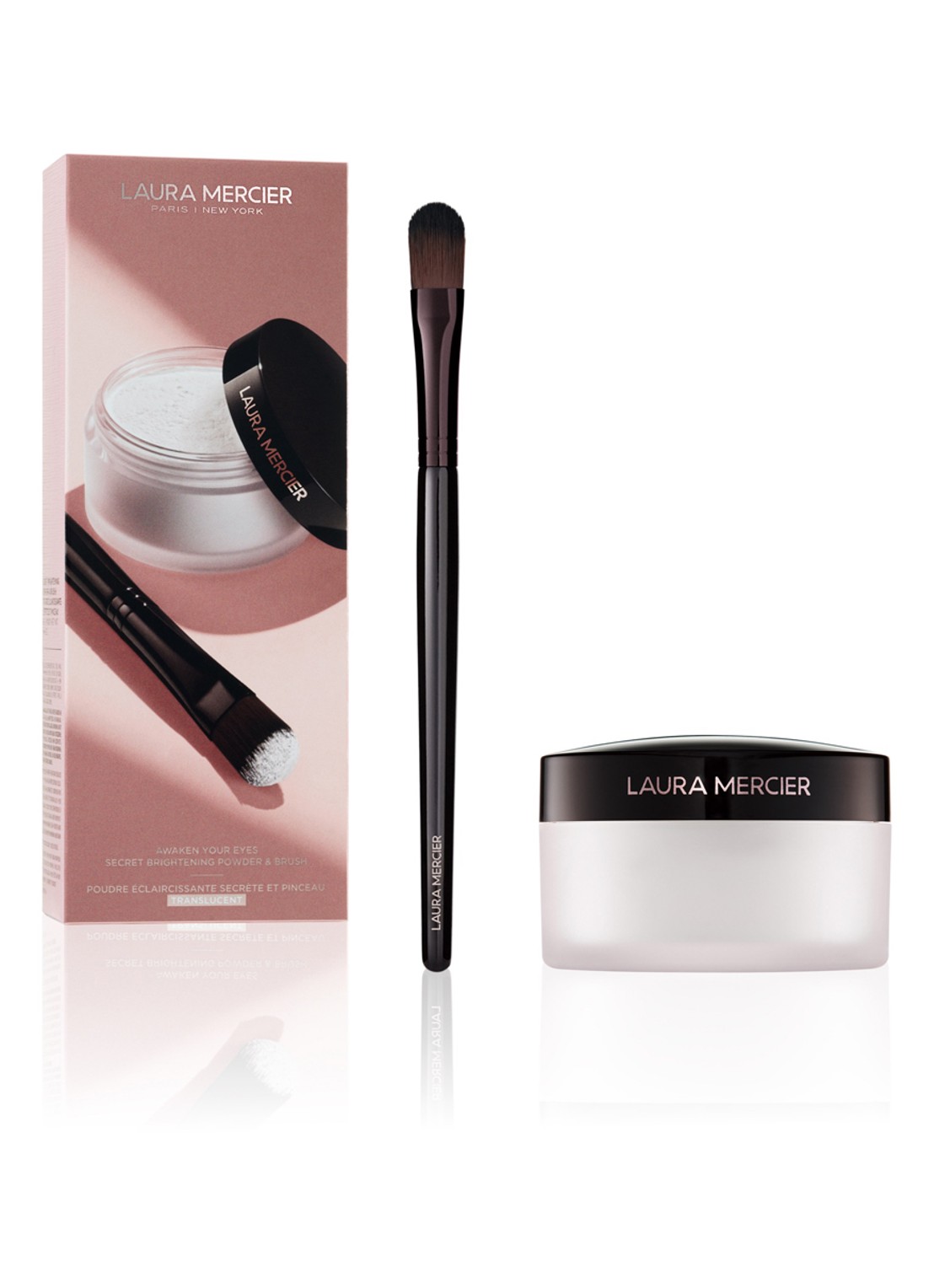 Laura Mercier Awaken Your Eyes Secret Brightening Powder & Brush - make-up set - voorkant undefined