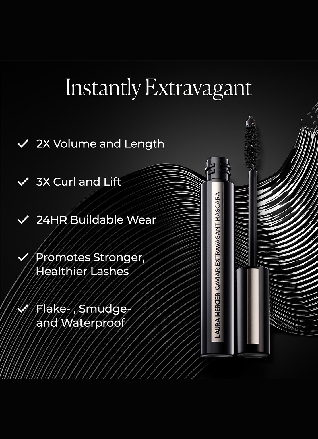 Laura Mercier Caviar Extravagant Mascara  - detail 5 black