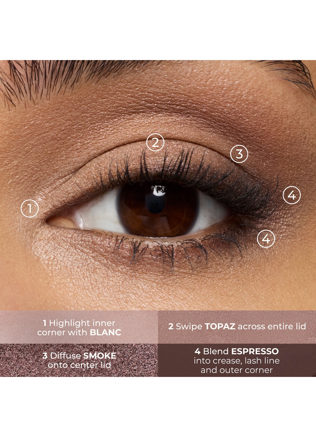 Laura Mercier Caviar Eyeshadow Quad - oogschaduwpalet - detail 4 modern neutrals