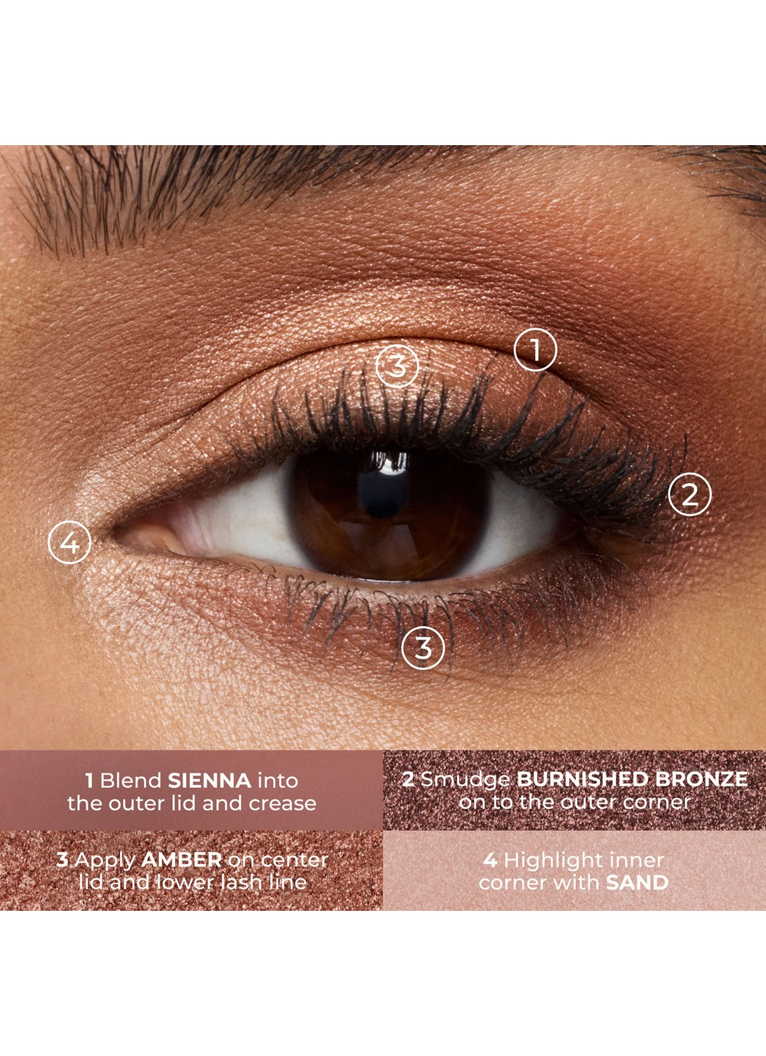 Laura Mercier Caviar Eyeshadow Quad - oogschaduwpalet - detail 4 golden hour